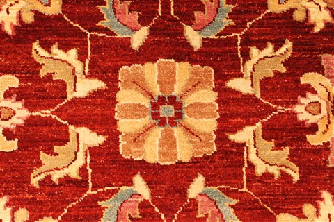 Pishavar Red Hand Knotted 66 X 80 Area Rug 250-28483 Image 2