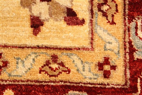 Pishavar Beige Hand Knotted 65 X 81 Area Rug 250-28484 Image 11