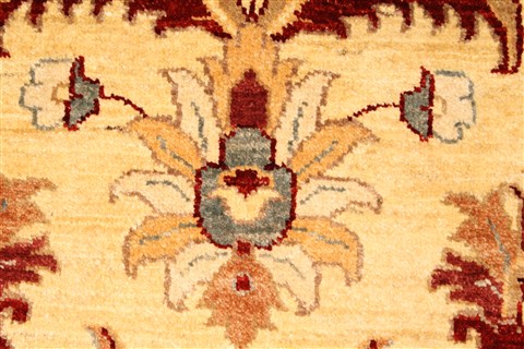 Pishavar Beige Hand Knotted 65 X 81 Area Rug 250-28484 Image 12