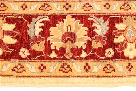Pishavar Beige Hand Knotted 65 X 81 Area Rug 250-28484 Image 3