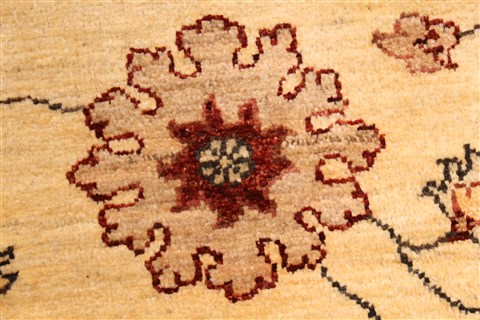 Pishavar Beige Square Hand Knotted 67 X 80 Area Rug 250-28485 Image 11