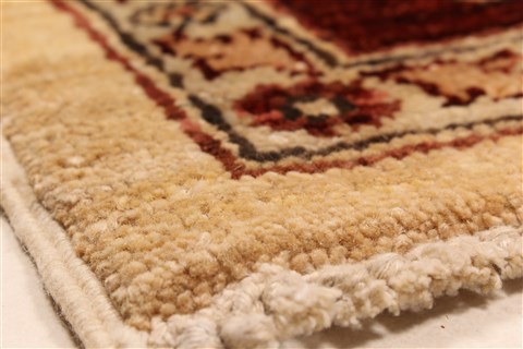 Pishavar Beige Square Hand Knotted 67 X 80 Area Rug 250-28485 Image 12