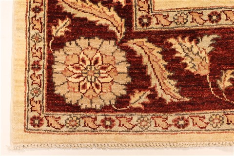 Pishavar Beige Square Hand Knotted 67 X 80 Area Rug 250-28485 Image 1