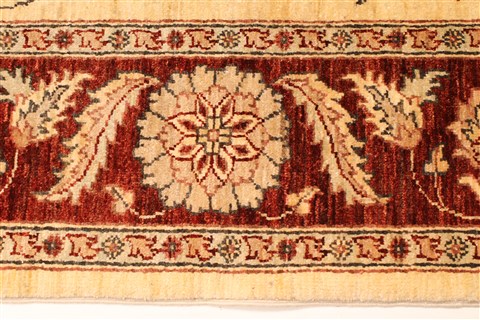 Pishavar Beige Square Hand Knotted 67 X 80 Area Rug 250-28485 Image 3