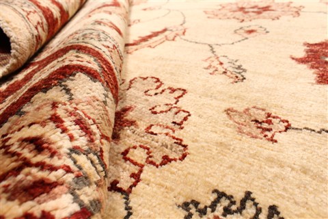 Pishavar Beige Square Hand Knotted 67 X 80 Area Rug 250-28485 Image 7