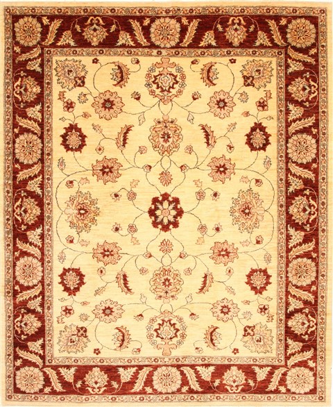 Pishavar Beige Square Hand Knotted 67 X 80 Area Rug 250-28485 Image 0