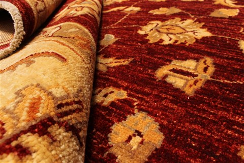 Pishavar Beige Square Hand Knotted 67 X 82 Area Rug 250-28486 Image 12