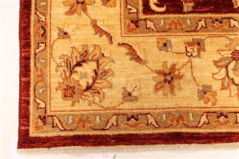 Pishavar Beige Square Hand Knotted 67 X 82 Area Rug 250-28486 Image 6
