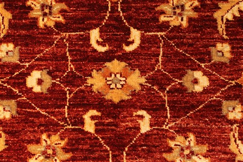 Pishavar Beige Square Hand Knotted 67 X 82 Area Rug 250-28486 Image 7