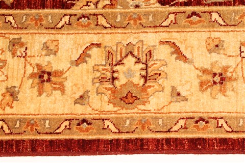 Pishavar Beige Square Hand Knotted 67 X 82 Area Rug 250-28486 Image 8