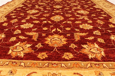 Pishavar Beige Square Hand Knotted 67 X 82 Area Rug 250-28486 Image 9