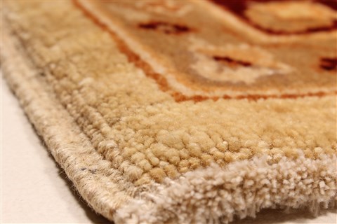 Pishavar Beige Square Hand Knotted 70 X 79 Area Rug 250-28487 Image 12