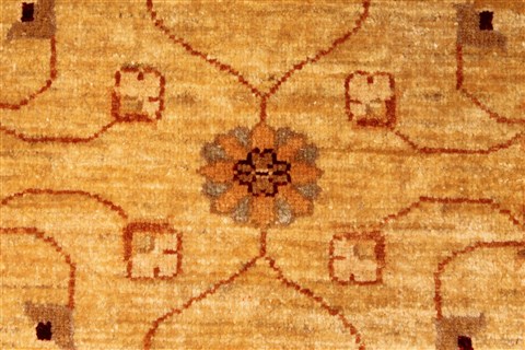 Pishavar Beige Square Hand Knotted 70 X 79 Area Rug 250-28487 Image 2