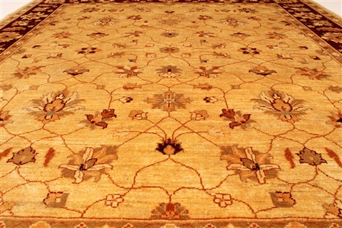 Pishavar Beige Square Hand Knotted 70 X 79 Area Rug 250-28487 Image 4