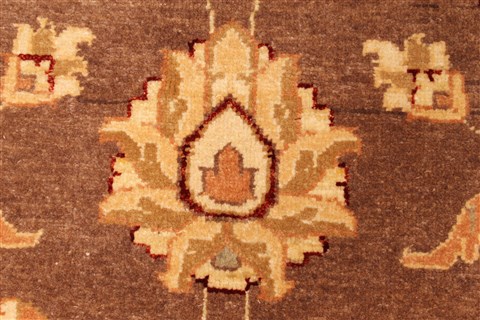 Pishavar Beige Square Hand Knotted 68 X 80 Area Rug 250-28488 Image 10