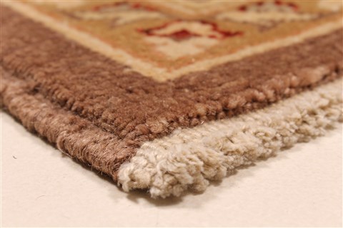 Pishavar Beige Square Hand Knotted 68 X 80 Area Rug 250-28488 Image 11