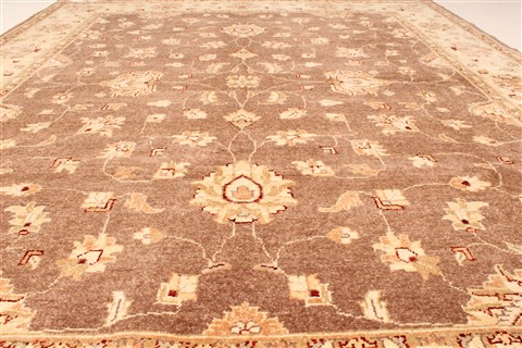 Pishavar Beige Square Hand Knotted 68 X 80 Area Rug 250-28488 Image 4