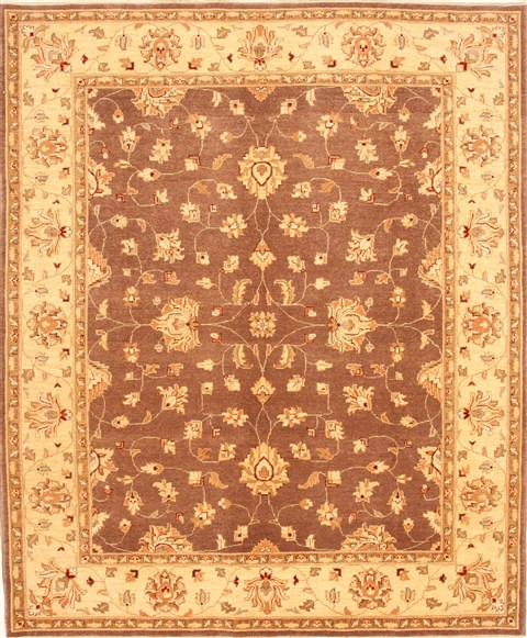 Pishavar Beige Square Hand Knotted 68 X 80 Area Rug 250-28488 Image 0