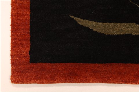 Modern Beige Hand Knotted 57 X 80 Area Rug 250-28489 Image 1