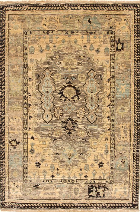 Modern Grey Hand Knotted 61 X 90 Area Rug 250-28490 Image 0