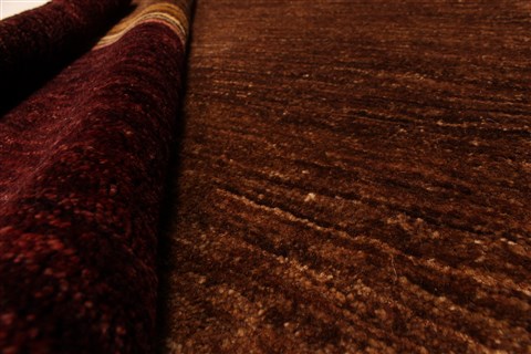 Gabbeh Brown Hand Knotted 59 X 83 Area Rug 250-28492 Image 6