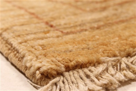Modern Beige Hand Knotted 56 X 83 Area Rug 250-28493 Image 9