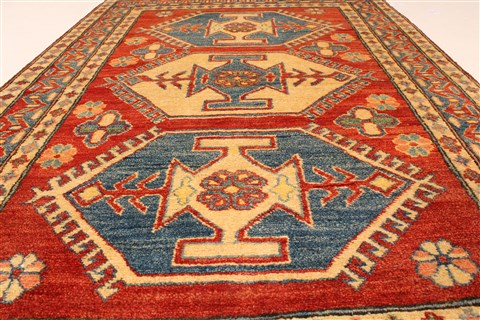 Kazak Red Hand Knotted 39 X 54 Area Rug 250-28499 Image 5