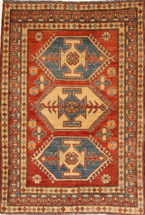 Kazak Red Hand Knotted 39 X 54 Area Rug 250-28499 Image 0