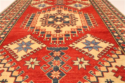 Kazak Red Hand Knotted 42 X 53 Area Rug 250-28500 Image 4