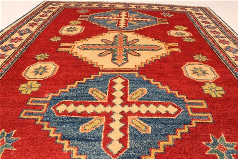 Kazak Red Hand Knotted 40 X 49 Area Rug 250-28501 Image 5