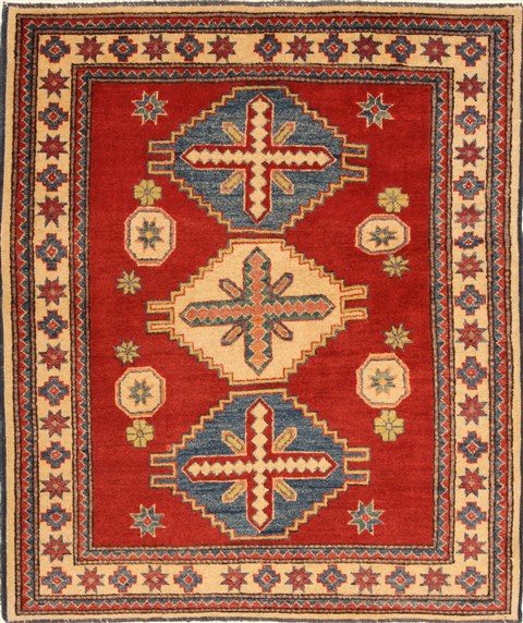 Kazak Red Hand Knotted 40 X 49 Area Rug 250-28501 Image 0