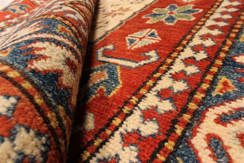 Kazak Red Hand Knotted 38 X 53 Area Rug 250-28502 Image 7
