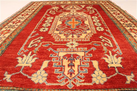 Kazak Red Hand Knotted 40 X 510 Area Rug 250-28503 Image 4
