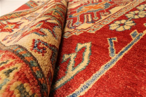 Kazak Red Hand Knotted 40 X 510 Area Rug 250-28503 Image 7
