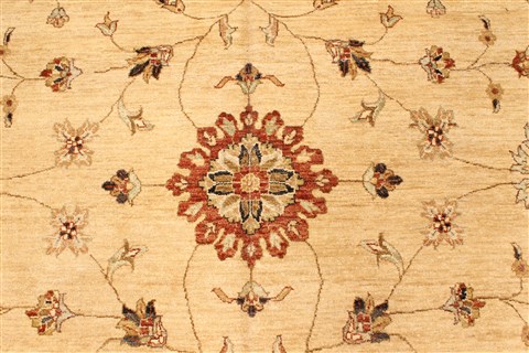 Pishavar Beige Hand Knotted 120 X 1410 Area Rug 250-28509 Image 2
