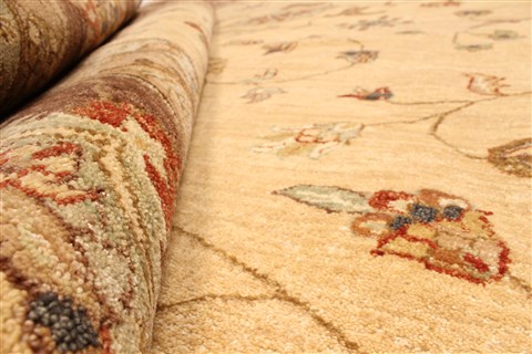 Pishavar Beige Hand Knotted 120 X 1410 Area Rug 250-28509 Image 7
