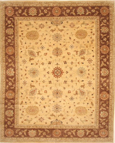 Pishavar Beige Hand Knotted 120 X 1410 Area Rug 250-28509 Image 0