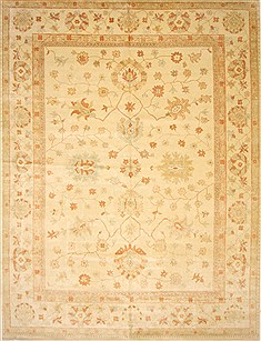 Oushak Beige Hand Knotted 11'10" X 15'6"  Area Rug 250-28510