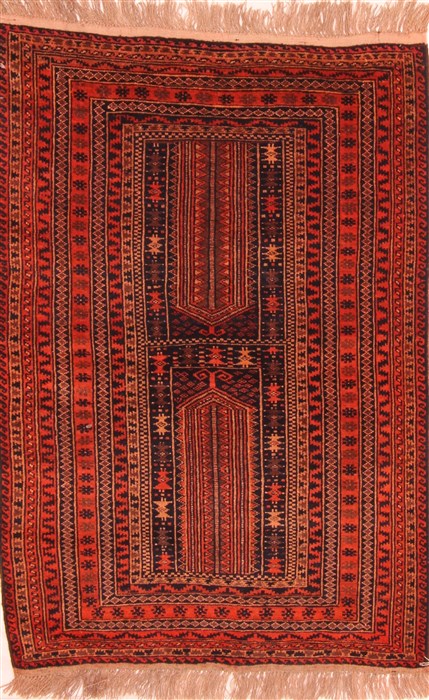 Baluch Red Hand Knotted 30 X 46 Area Rug 253-28516 Image 0