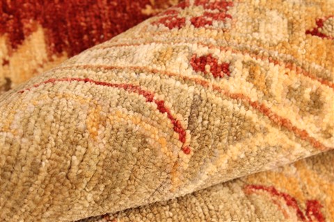 Pishavar Beige Hand Knotted 121 X 174 Area Rug 250-28517 Image 10
