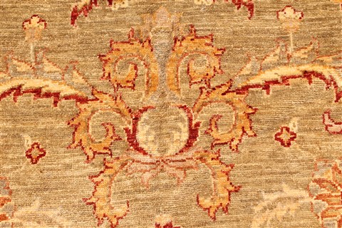 Pishavar Beige Hand Knotted 121 X 174 Area Rug 250-28517 Image 11