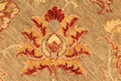 Pishavar Beige Hand Knotted 121 X 174 Area Rug 250-28517 Image 12