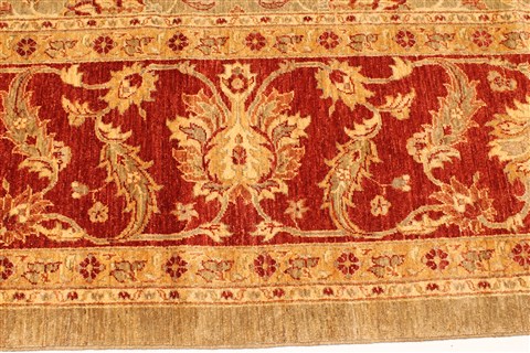 Pishavar Beige Hand Knotted 121 X 174 Area Rug 250-28517 Image 3