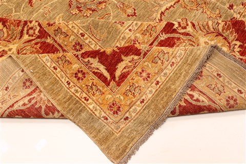 Pishavar Beige Hand Knotted 121 X 174 Area Rug 250-28517 Image 6