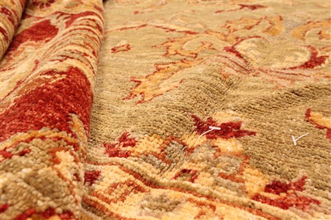 Pishavar Beige Hand Knotted 121 X 174 Area Rug 250-28517 Image 7