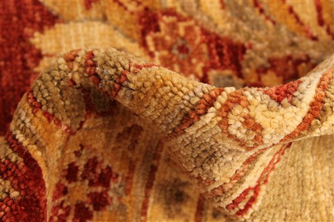 Pishavar Beige Hand Knotted 121 X 174 Area Rug 250-28517 Image 8