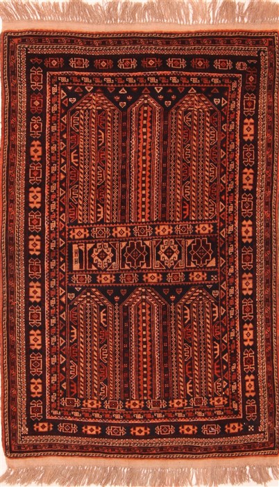 Baluch Red Hand Knotted 30 X 48 Area Rug 253-28518 Image 0