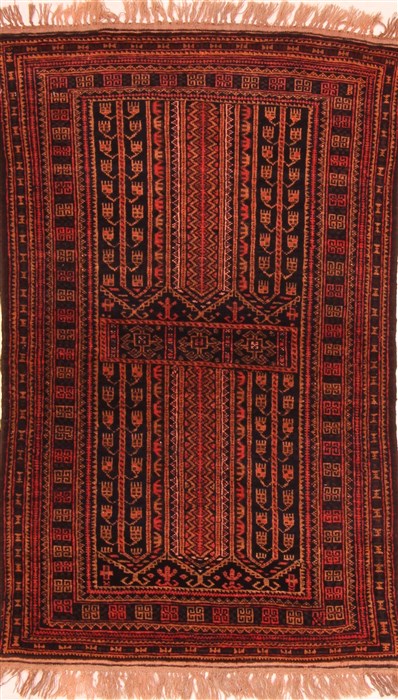Baluch Red Hand Knotted 32 X 45 Area Rug 253-28519 Image 0