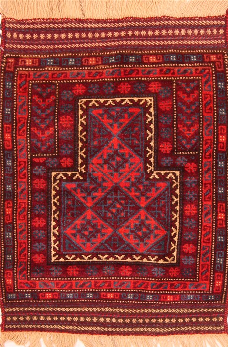 Baluch Red Hand Knotted 30 X 47 Area Rug 253-28520 Image 0