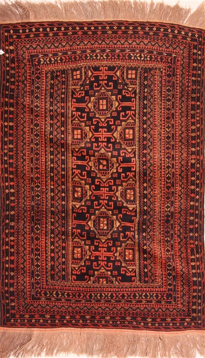 Baluch Black Hand Knotted 29 X 44 Area Rug 253-28525 Image 0